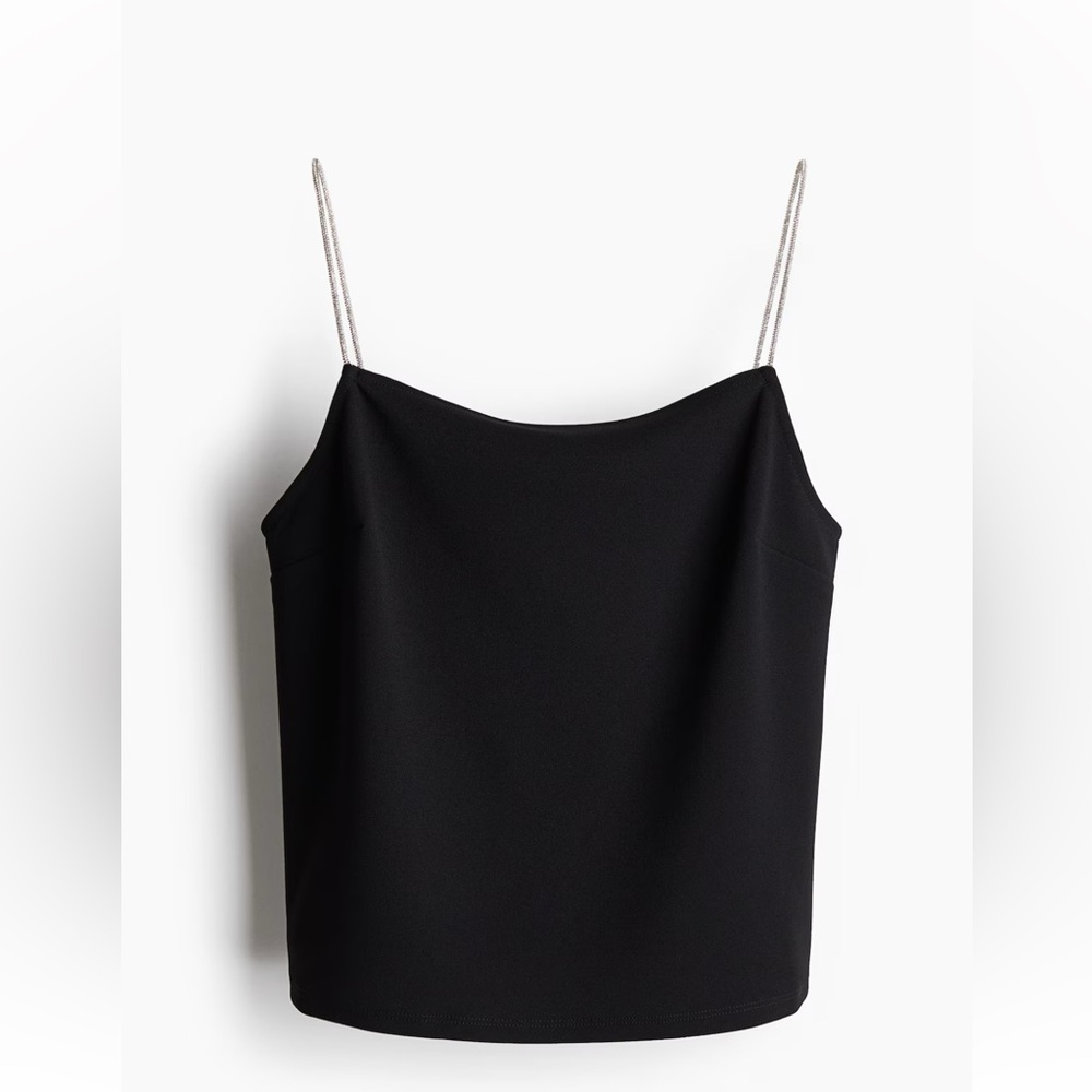 Elegant Black Spaghetti Strap Top